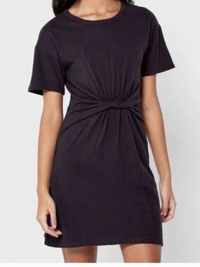 Aerie | NEW! Black twist front mini t shirt dress